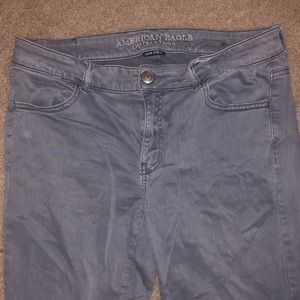 AE SATEEN X JEGGING - Smoked Gray- 10 long